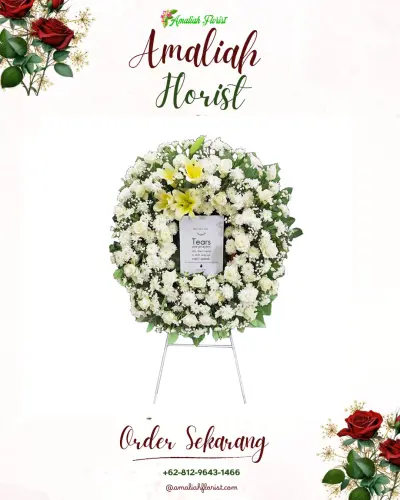 Krans Bunga Duka Cita di Kemiling Permai